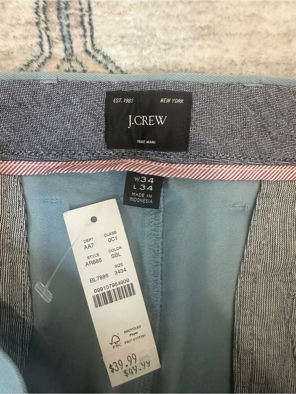 J. Crew straight fit